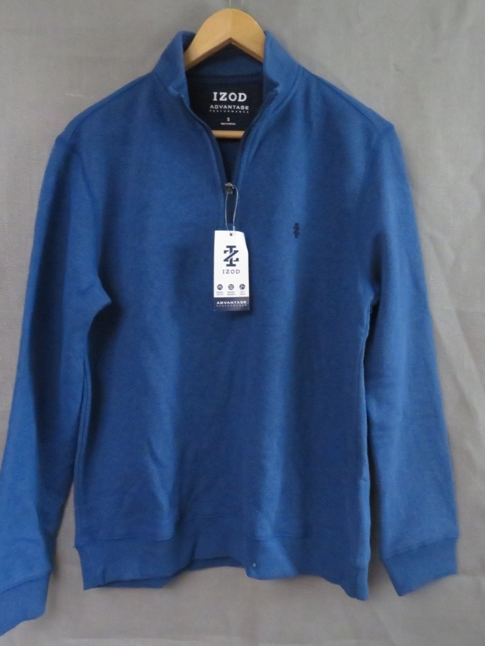 IZOD Men's Blue Quarter-Zip Sweater